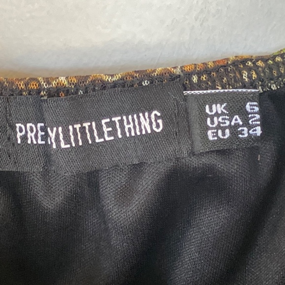 Pretty Little Things green animal print dress - Picture 3 of 7